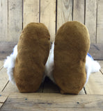 Hand Tanned Moose Hide Mukluks with Rabbit Fur